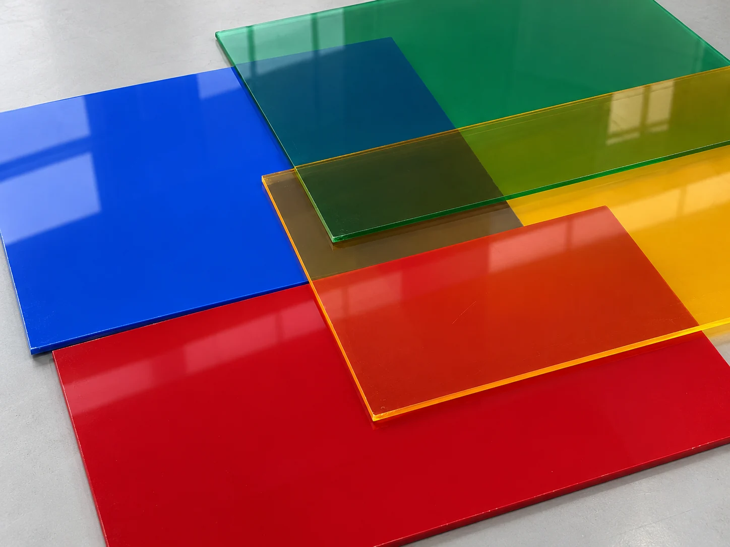 Coloured acrylic material reference