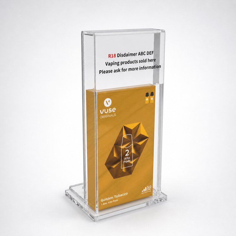 Clear Acrylic Vape Pack Display Holder